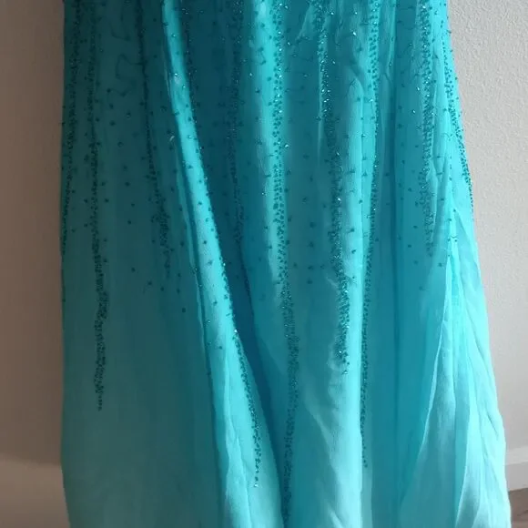 Y2K Floral Beaded Ombre Mermaid Prom Dress